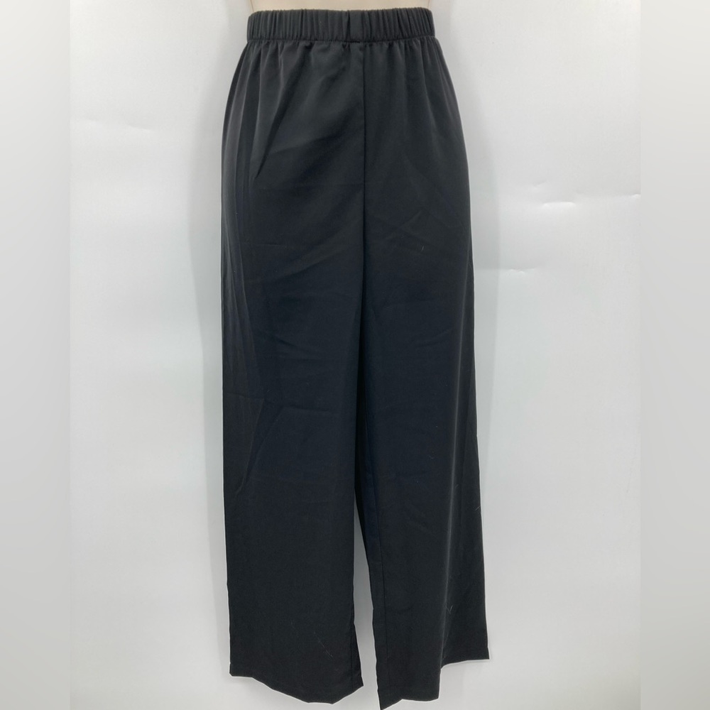 Huiliuliu Women’s Black Elastic Waist Band Flow Pants